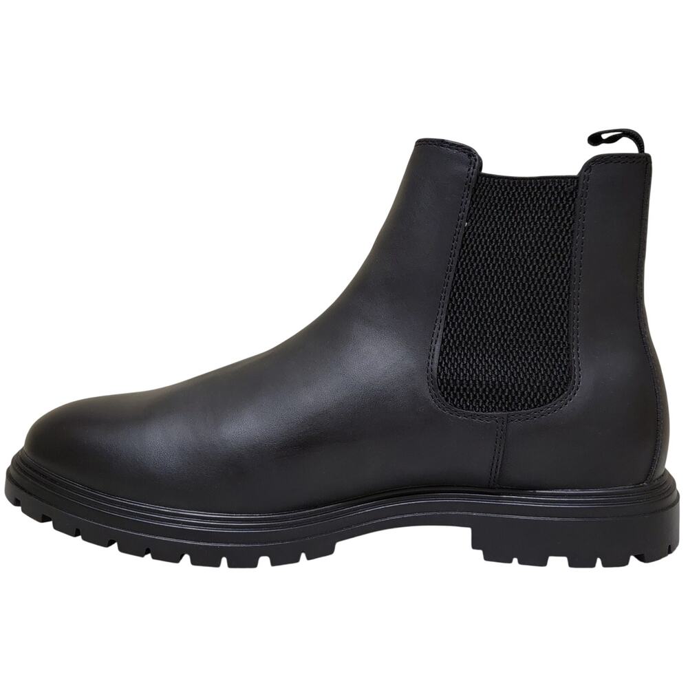 Call It Spring Men Ramiro Chelsea Ankle Boots Size US 10 Black Faux Leather - Picture 3 of 6